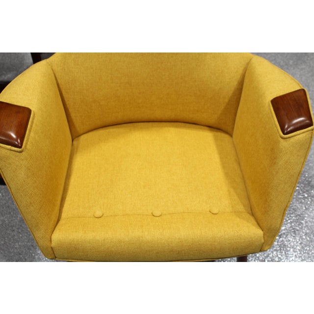 Pair of Mid Century Walnut Wing High Back Chair Model 2231-C Attributed to Adrian Pearsall for Craft Associates For Sale - Image 10 of 11