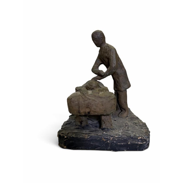 Vintage "The First Adjustment" Chiropractor & Patient Sculpture by Conner For Sale - Image 4 of 8