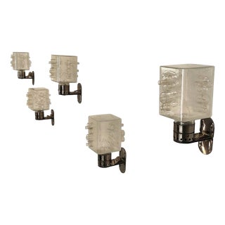 Sconces by Albano Poli for Poliarte, 1960s, Set of 5 For Sale