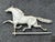 Classic Americana Late 19th / Early 20th Century. Zinc Metal Painted Race Horse Weather Vein Cap / Top. Double sided and...