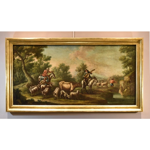 Christian Reder, Landscape, 1700, Oil on Canvas For Sale - Image 8 of 10