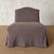 Linen Kosa Armless Chair Slip Covered in 100% Pure Belgian Linen- Bark For Sale - Image 8 of 8