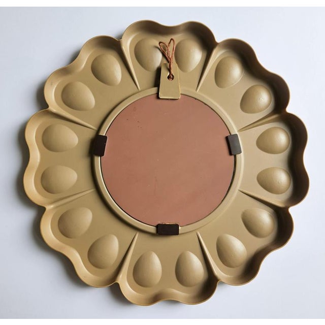 Mid-Century Flower Wall Mirror, Italy, 1970s For Sale - Image 9 of 10
