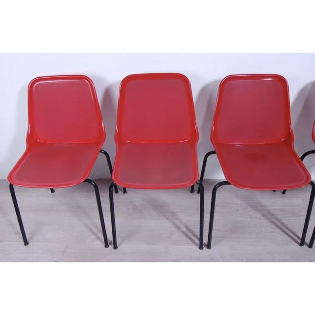 Metal Chairs from MIM, Rome, 1960s, Set of 6 For Sale - Image 7 of 16