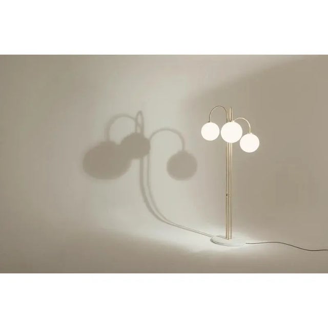 White DL330 Floor Lamp in White Marble and Blown Glass by Daluce For Sale - Image 8 of 8