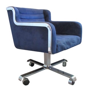 Pace Collection Chrome Executive Desk Chair For Sale