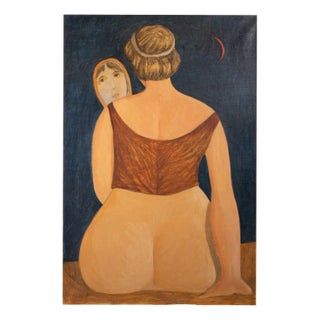 Alberto Gallerati, A Magnifying Mirror, 1980s, Oil Painting For Sale