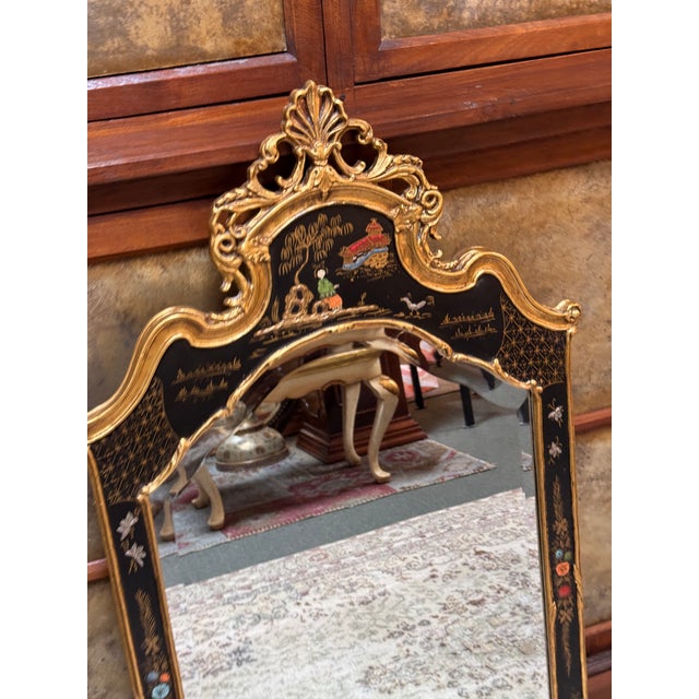 Friedman Brothers Canton Hand-Painted Chinoiserie Mirror For Sale - Image 11 of 12