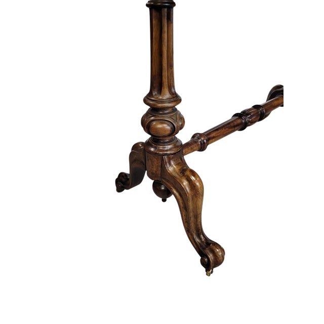 19th Century Victorian Burr Walnut Sutherland Drop-Leaf Table For Sale - Image 10 of 12