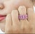 Natural 4.48 cts pink sapphire ring in 18k gold For Sale - Image 13 of 18