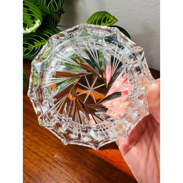 Vintage Beyer West Germany Crystal Glass 4 Slot Ashtray Starburst Center stunning and beautiful. Pattern is absolutely...