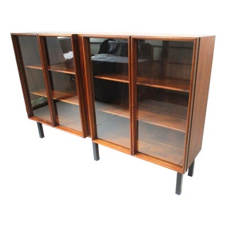 Mid Century Black Walnut Bookcase in the Style of Nakashima For Sale