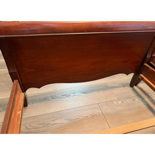 Vintage Federal Carved Mahogany Twin Beds, Pair For Sale - Image 11 of 16