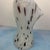 Murano Vintage MCM Murano Style Art Glass 12" White Purple Spots Female Torso Vase For Sale - Image 4 of 6