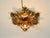 Brutalist Florentine Gold-Plated Iron Ceiling Lamp, 1960s For Sale - Image 9 of 18