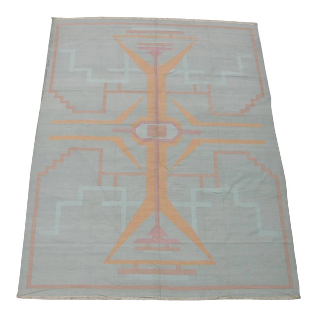 1900s Antique Dhurie Traditional Rug For Sale