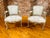 French Painted Chairs, Reupholstered, a Pair For Sale - Image 9 of 11