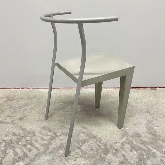 Metal 1990s Grey Postmodern "Dr Glob" Chair by Philippe Starck for Kartell, Italy For Sale - Image 7 of 11