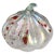 Mid-Century Modern Vintage 1990's Handblown Studio Art Clear & Red Glass Pumpkin For Sale - Image 3 of 9