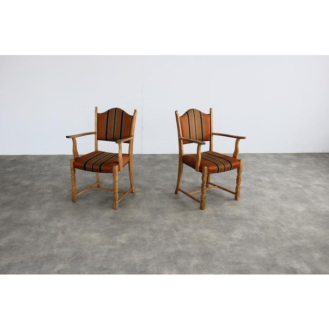 Brown Set of Vintage Danish Brutalist Dining Chairs, 1960s For Sale - Image 8 of 10