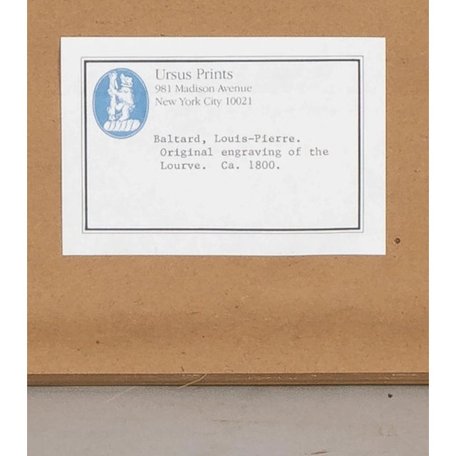 Black Early 19th Century Engravings of the Entrances to the Louvre by Louis-Pierre Baltard, Framed - Set of 4 For Sale - Image 8 of 11