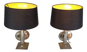 Brutalist Table Lamps, 1970s, Set of 2