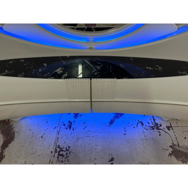 Space Age Style Chest of Drawers with Backlit Mirror in Wood and Fiberglass from DBM, 1960s For Sale - Image 3 of 9