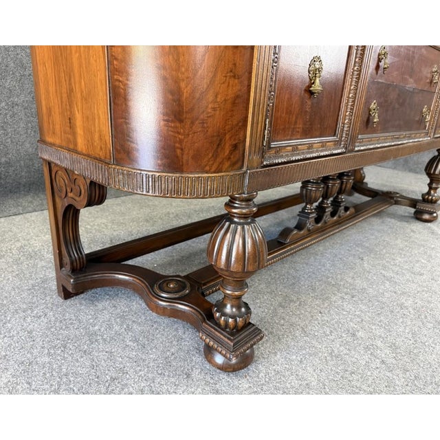 Circa 1930s Jacobean Style Sideboard For Sale In Raleigh - Image 6 of 17