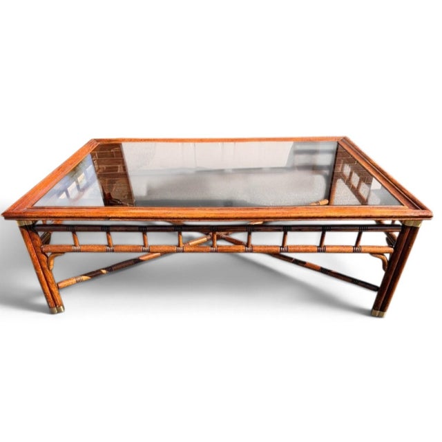 Ralph Lauren Vintage Bamboo Walnut Coffee Table 1970s For Sale - Image 9 of 9