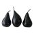 1980's Bronze Trio of Large Abstract Pear Sculptures For Sale