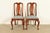 Queen Anne Henkel Harris Queen Anne Solid Cherry Wood Side Chairs or Dining Chairs, Pair For Sale - Image 3 of 14
