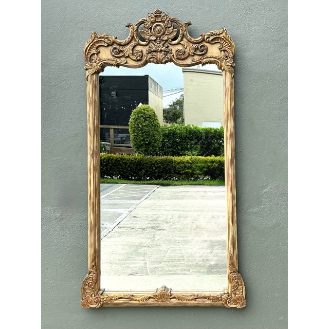 Vintage LaBarge Rococo Style Gold Frame Mirror For Sale - Image 11 of 12