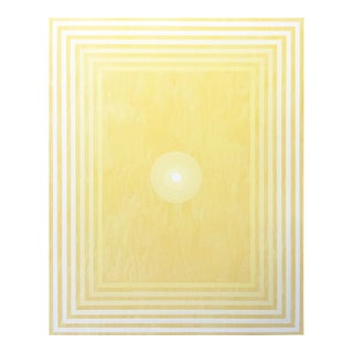 Contemporary Abstract Acrylic on Canvas "Mesmerism (Naples Yellow Light) 1" by Andy Harwood For Sale