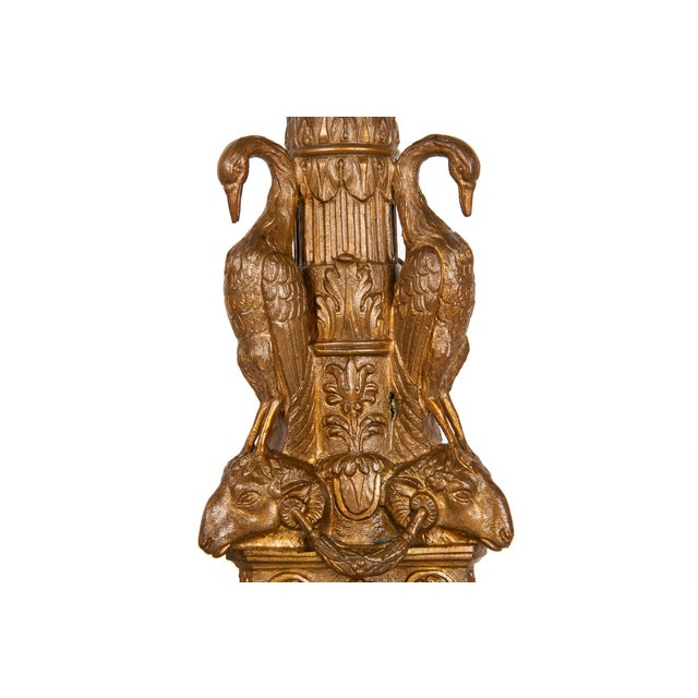 Gold 19th Century Pair of Italian Grand Tour Antique Bronze Candlesticks For Sale - Image 8 of 18