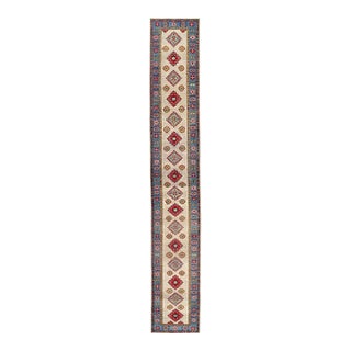 Pasargad DC Fine Hand Knotted Kazak Runner Rug For Sale