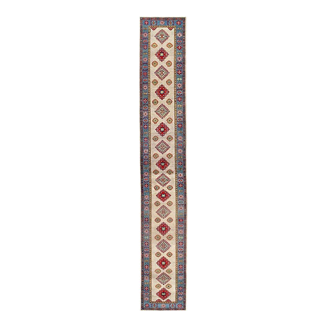 Pasargad DC Fine Hand Knotted Kazak Runner Rug For Sale
