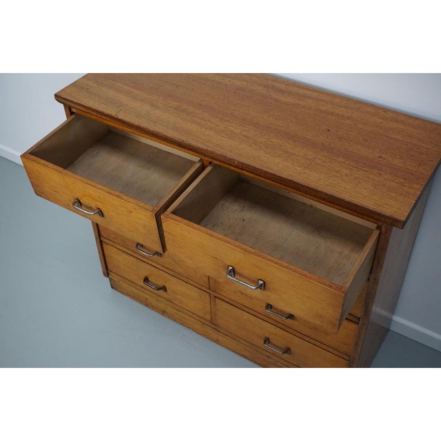 Mid-20th Century Dutch Industrial Beech Apothecary Cabinet For Sale - Image 11 of 15