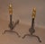 Traditional American Flametop Knife Blade Andirons of the 1740s For Sale - Image 3 of 3