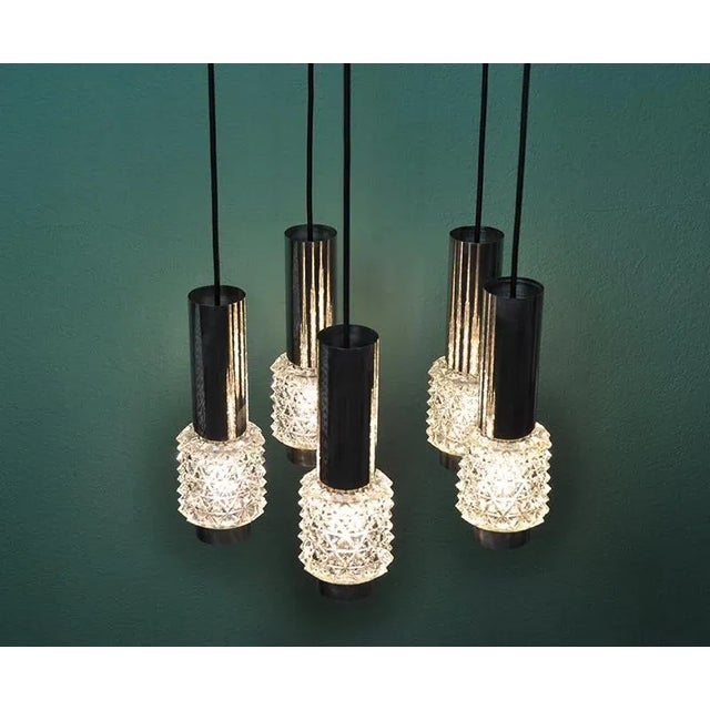 Dutch 5-Arm Ceiling Lamp, 1960s For Sale - Image 13 of 18