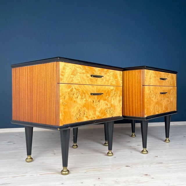 Mid-Century Bedside Tables, Former Yugoslavia, 1970s, Set of 2 For Sale - Image 9 of 14