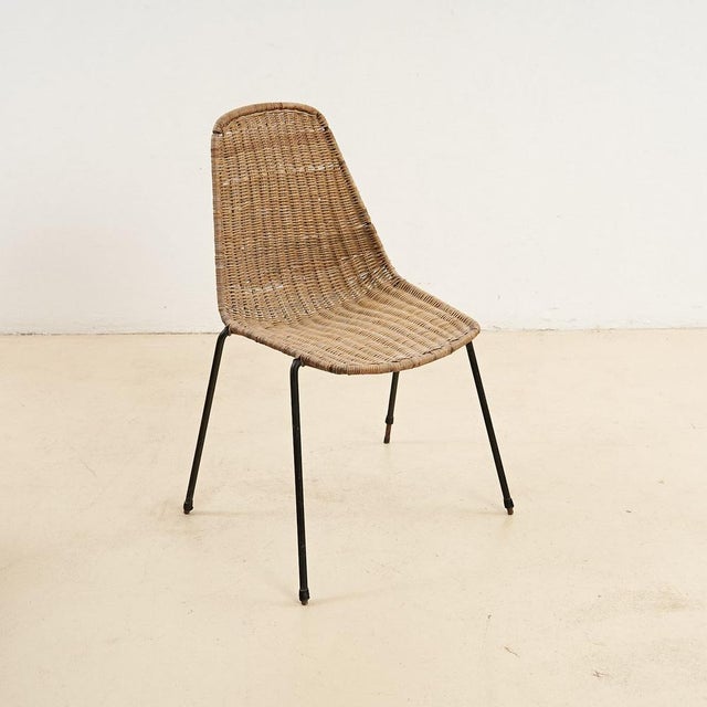 Wicker Chair by Gianfranco Legrer For Sale - Image 6 of 6
