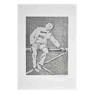 Sigfrido Oliva, Boy, Etching, 1982 For Sale