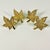 Brass 1980s Vintage Boho Chic Adirondack Arts & Crafts Rustic Brass Maple Leaf Napkin Rings - Set of 4 For Sale - Image 8 of 16