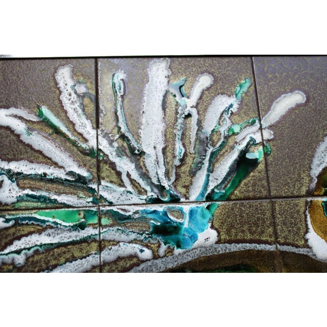 Blue Ceramic and Chrome Coffee Table, 1970s For Sale - Image 8 of 10