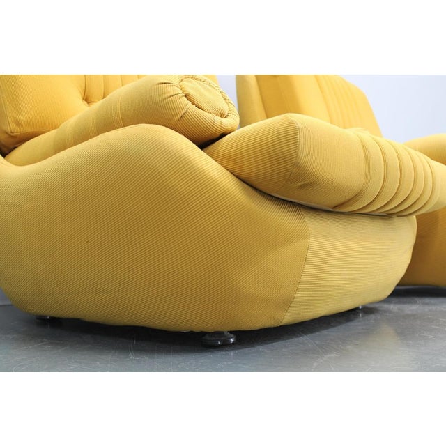 Yellow Set of Space Age Armchairs, Czechoslovakia, 1970s For Sale - Image 8 of 17