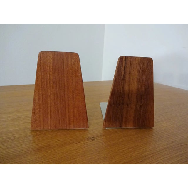 Wood Danish Teak Bookends from Feldballes Møbelfabrik, 1960s, Set of 2 For Sale - Image 7 of 16