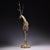 Traditional Early 20th Century Gold-Inlaid Bronze Deer Sculpture – 18.9" Archaic Style Figure For Sale - Image 3 of 10
