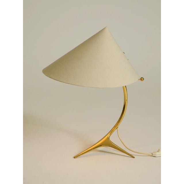 Large Mid-Century Modern Brass Crows Foot Table Lamp from Kalmar, 1950s For Sale - Image 11 of 18