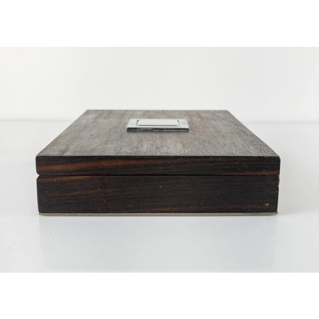 1970s Mid Century Rosewood Cigarette Holder Box For Sale - Image 5 of 10
