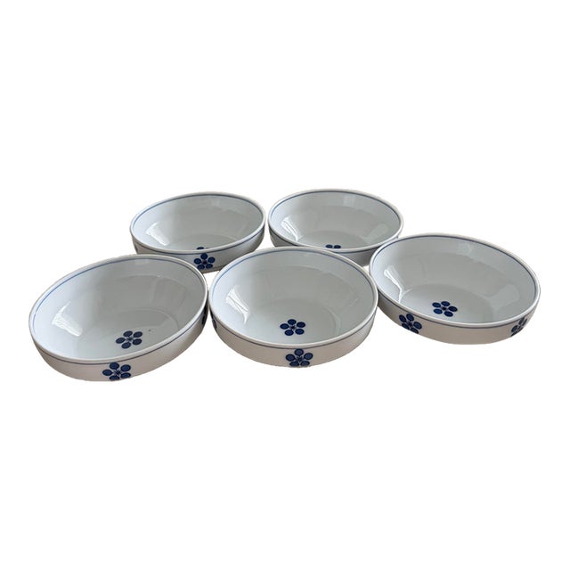 Vintage Hakusan Masahiro Mori Nejiriume Rice Bowls - Set of 5 For Sale